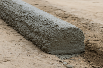 Aplicação de concreto convencional em calçada: simples e eficiente.